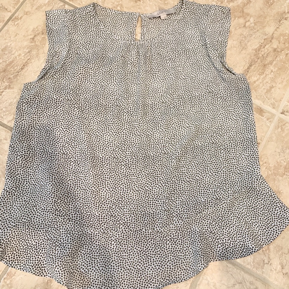 Loft cap sleeve blouse